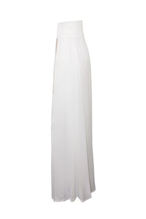 A wide-leg skirt in white ramie PHO FIRENZE | 4323049BCHAMPAGNE